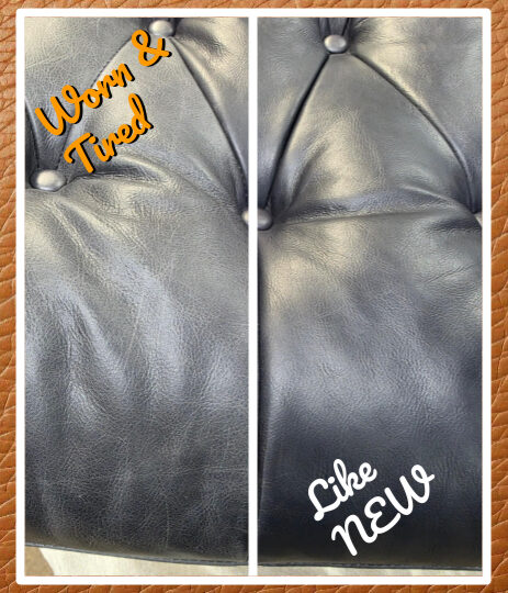 Custom two-tone leather steering wheel restoration